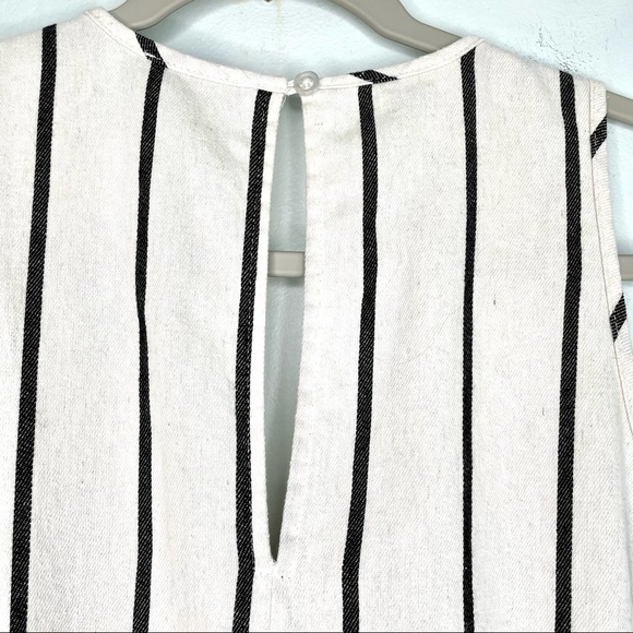 Anthropologie Drew Striped Wide Leg Cropped Jumpsuit Small - Picture 8 of 15